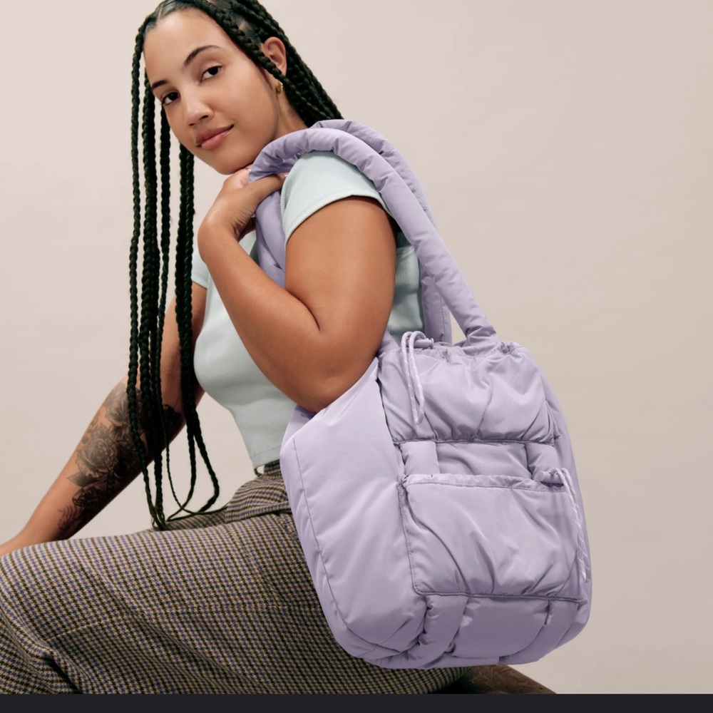 Dagne Dover Lavender Puffer Tote